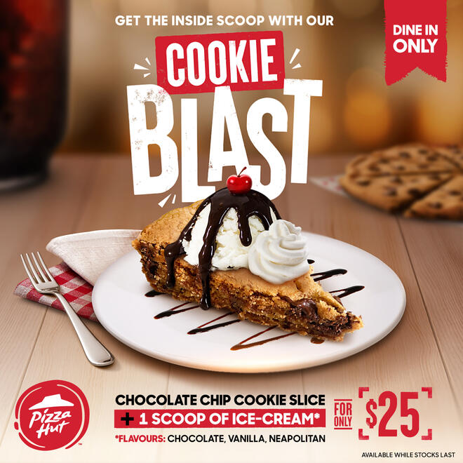 Pizza Hut "Inside Scoop" Cookie Blast Special