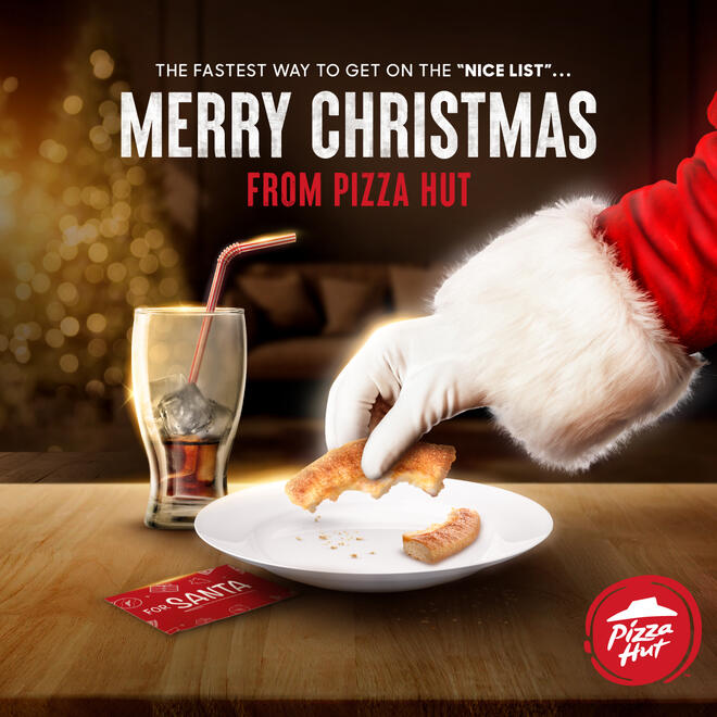 Pizza Hut &quot;Santa&#39;s Treat&quot; Christmas Greeting