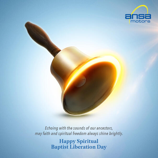 Ansa Motors &quot;Bell&quot; Spiritual Baptist Liberation Day Greeting