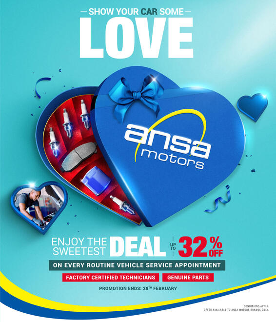 Ansa Motors &quot;Show Your Car Some Love&quot; Valentines Day Service Special Ad